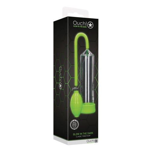 Shots Ouch Classic Glow in the Dark Penis Pump