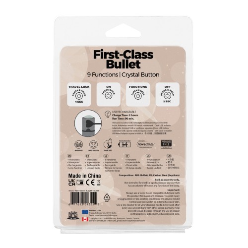 Bullet Mini Recargable First Class con Cristal