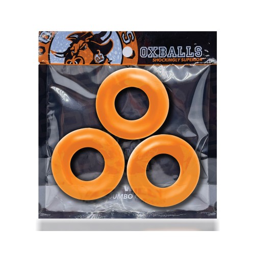 Pack de Anillos de Pene Jumbo Oxballs Fat Willy Naranja