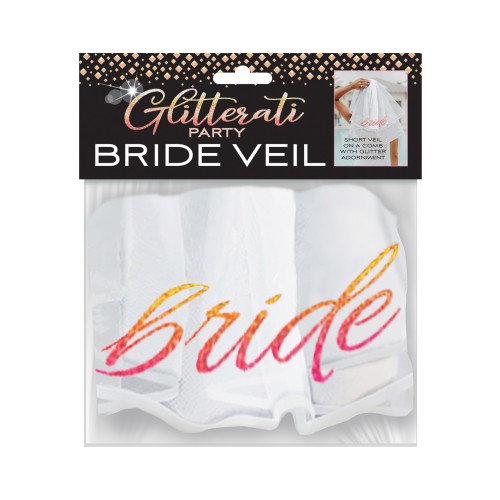 Glitterati Bride Veil - Rose Gold/White