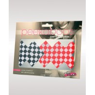 Peekaboos Off the Wall Checkered Pasties 2 Pairs