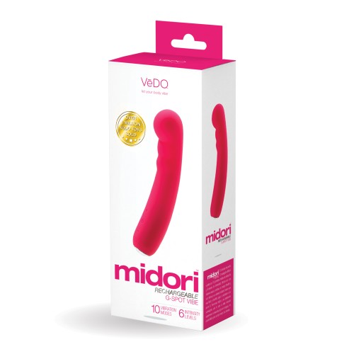 VeDO Midori Vibrador Recargable para Punto G - Rosa Foxy