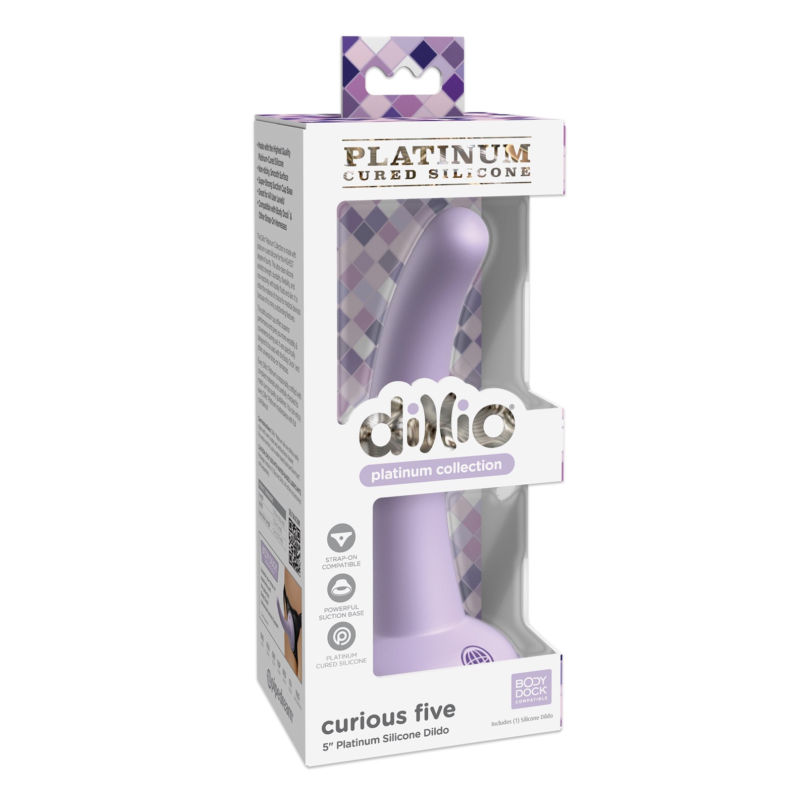 Dillio Platinum 5" Curious Five Silicone Dildo - Purple