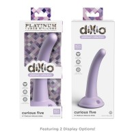 Dildo de Silicona Dillio Platinum 5" Curious Five - Púrpura