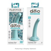 Dillio Platinum 5" Curious Five Silicone Dildo - Teal