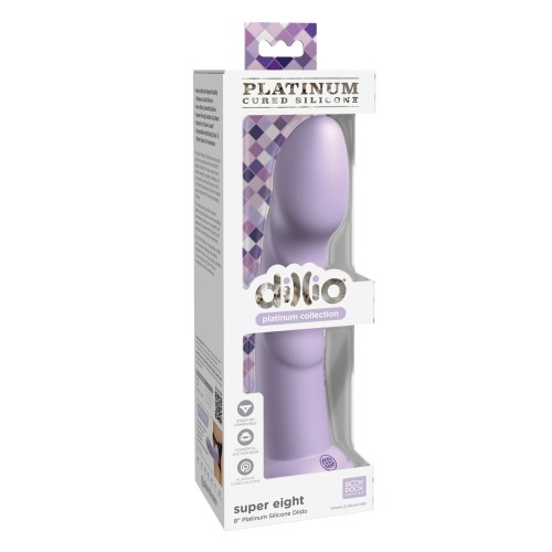 Dillio Platinum 8 Inch Super Eight Silicone Dildo Purple