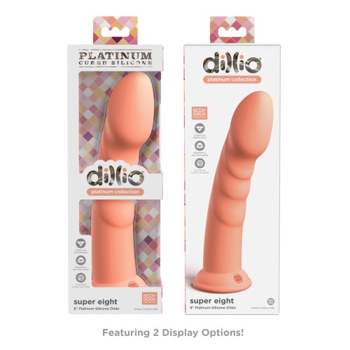 Dillio Platinum Super Eight Silicone Dildo Peach