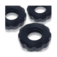 Hunky Junk Super Huj 3 Pack Cockrings - Tar Ice