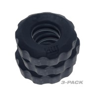 Hunky Junk Super Huj 3 Pack Cockrings - Tar Ice