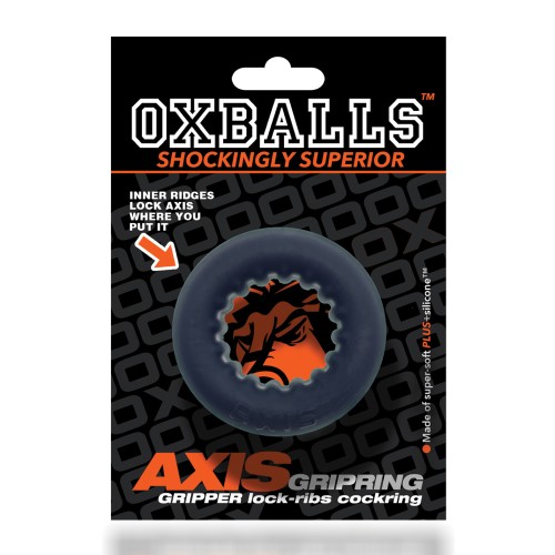 Anillo para el Pene Oxballs Axis Rib Griphold - Negro Hielo