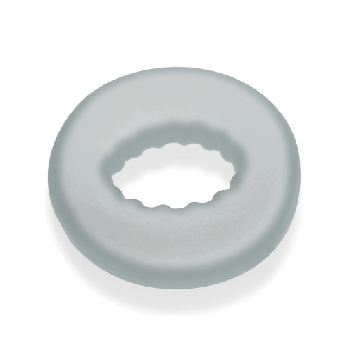 Oxballs Axis Rib Griphold Cockring - Clear Ice