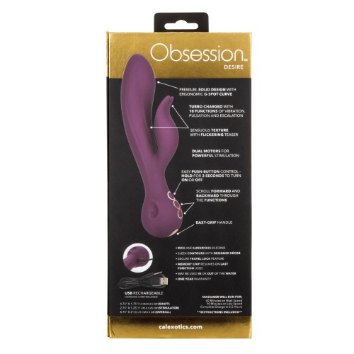 Obsession Desire Turbocharged Dual Vibrator Purple