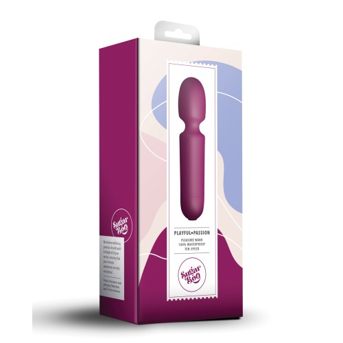 SugarBoo Playful Passion Wand Vibrator - Burgundy