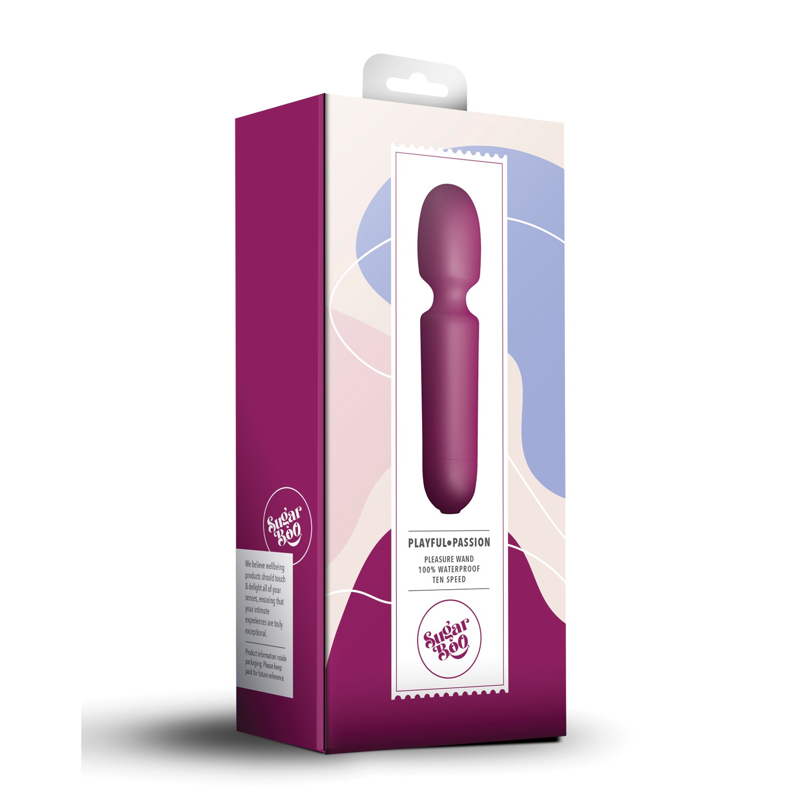 SugarBoo Playful Passion Wand Vibrator - Burgundy