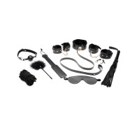 Master Series 10pc Plush Bondage Set - Black