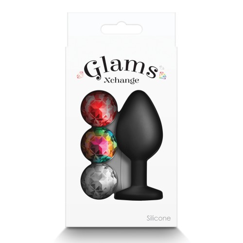 Glams Xchange Round Gem Medium Accessory