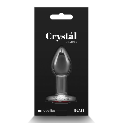 Plug de Cristal Corazón Rojo Pequeño