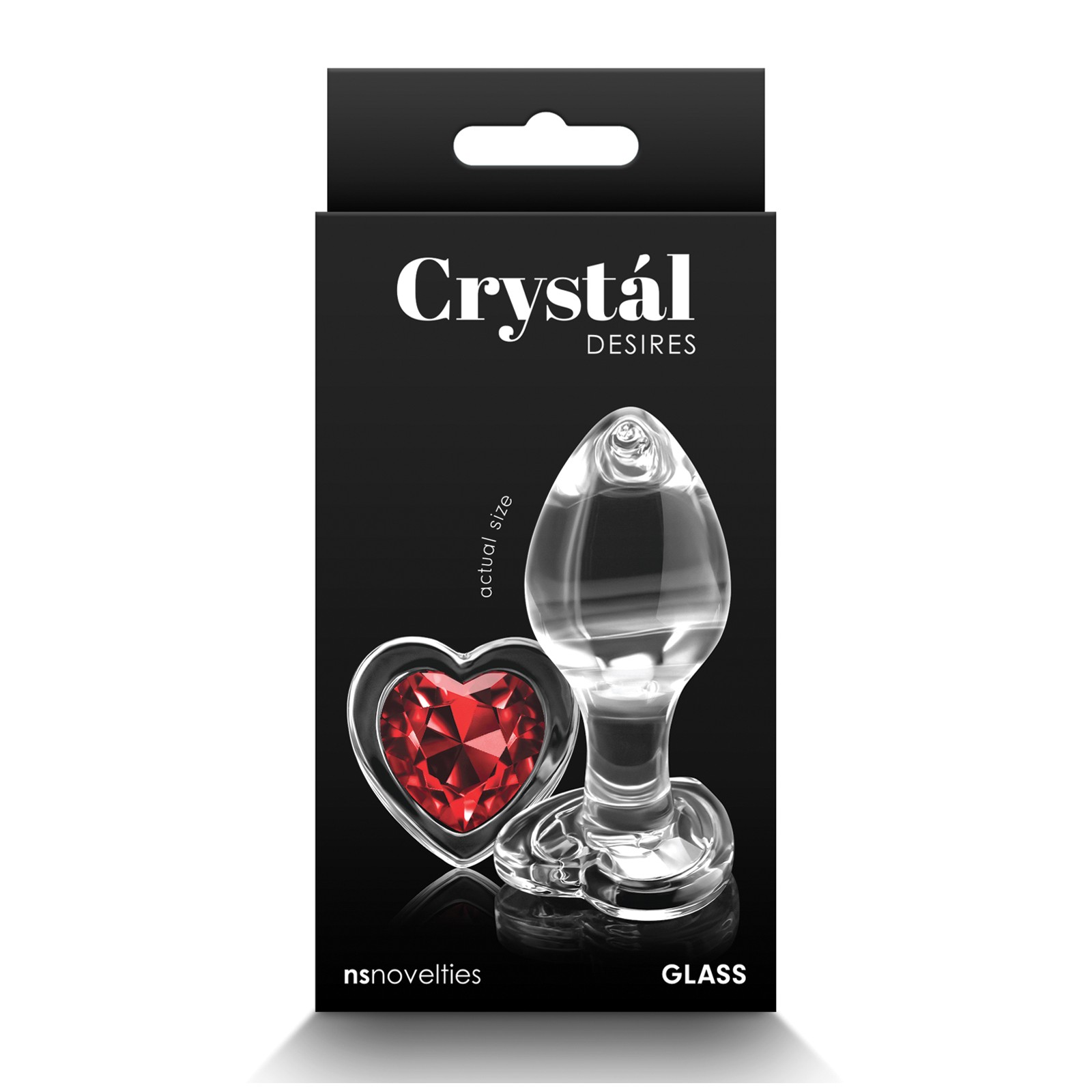 Crystal Desires Glass Heart Gem Butt Plug Medium