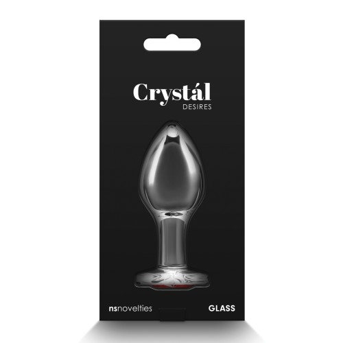 Plug Anal de Cristal Desires Corazón Rojo Mediano