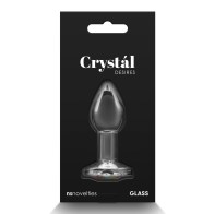 Plug Anal de Cristal con Gemas Redondas Pequeño - Arcoíris