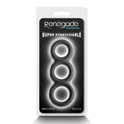 Anillos para el Pene Renegade Threefold - Negro