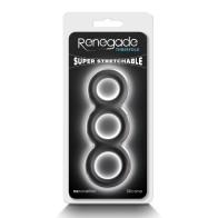 Anillos para el Pene Renegade Threefold - Negro