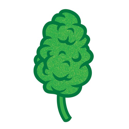 Wood Rocket Weed Nug Enamel Pin - Green