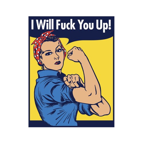 Wood Rocket I Will Fuck You Up! Pin - Fierce Accessory