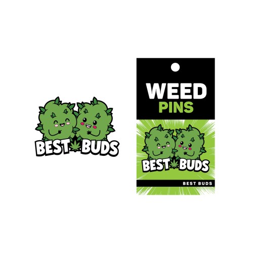 Pin Best Buds de Wood Rocket Verde para Amantes del Cannabis