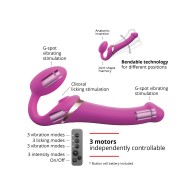 Bendable Strapless Strap On Fuchsia