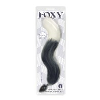 Foxy Fox Tail Silicone Butt Plug Silver