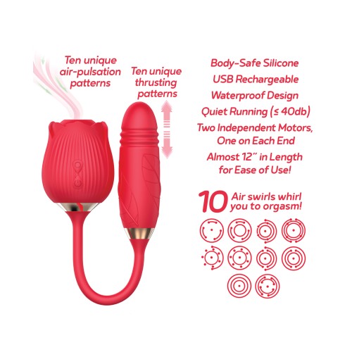 Vibrador Wild Rose y Thruster Rojo