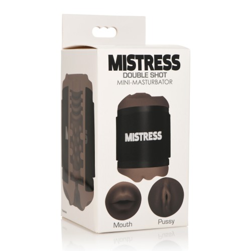 Curve Toys Mistress Double Shot Mini Masturbator - Dark