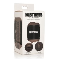 Curve Toys Mistress Double Shot Mini Masturbator - Dark