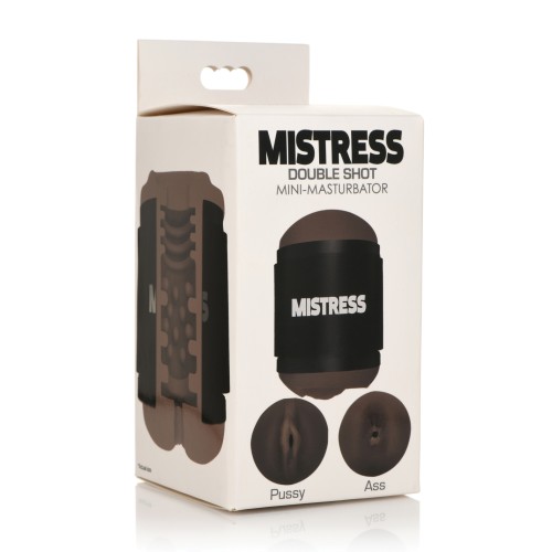 Curve Toys Mistress Double Shot Mini Masturbator Pussy Ass Dark