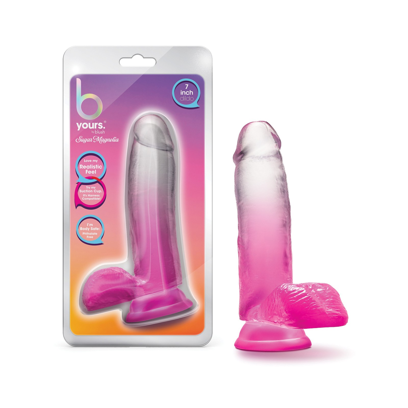 Blush B Yours 7 Sugar Magnolia Dildo Fuchsia