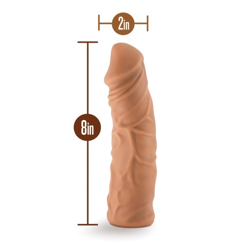 Lock On 8" Argonite Dildo with Suction Cup - Mocha