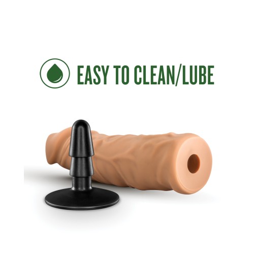 Lock On 8" Argonite Dildo with Suction Cup - Mocha