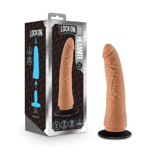 Blush Lock On Hexanite Dildo with Suction Cup