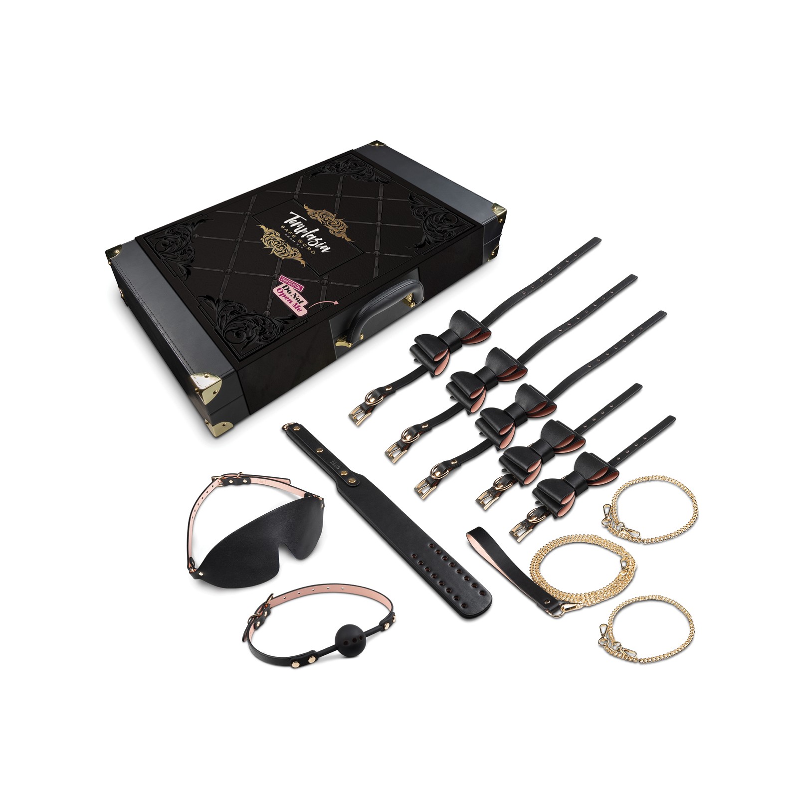 Blush Temptasia Safe Word Bondage Kit Black Pink - Exciting BDSM Play