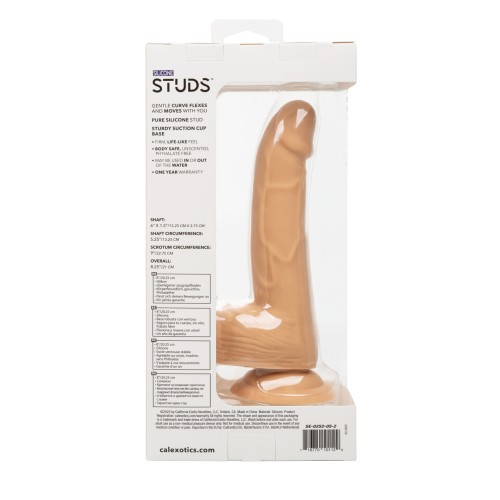 Dildo de Silicone Studs de 6 Pulgadas - Marfil