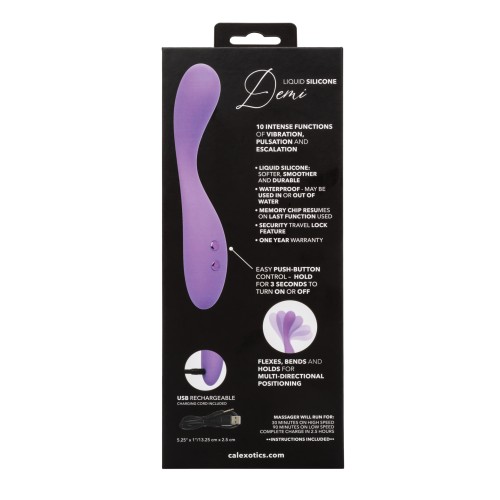 Masajeador Flexible Púrpura Contour Demi para el Placer Definitivo