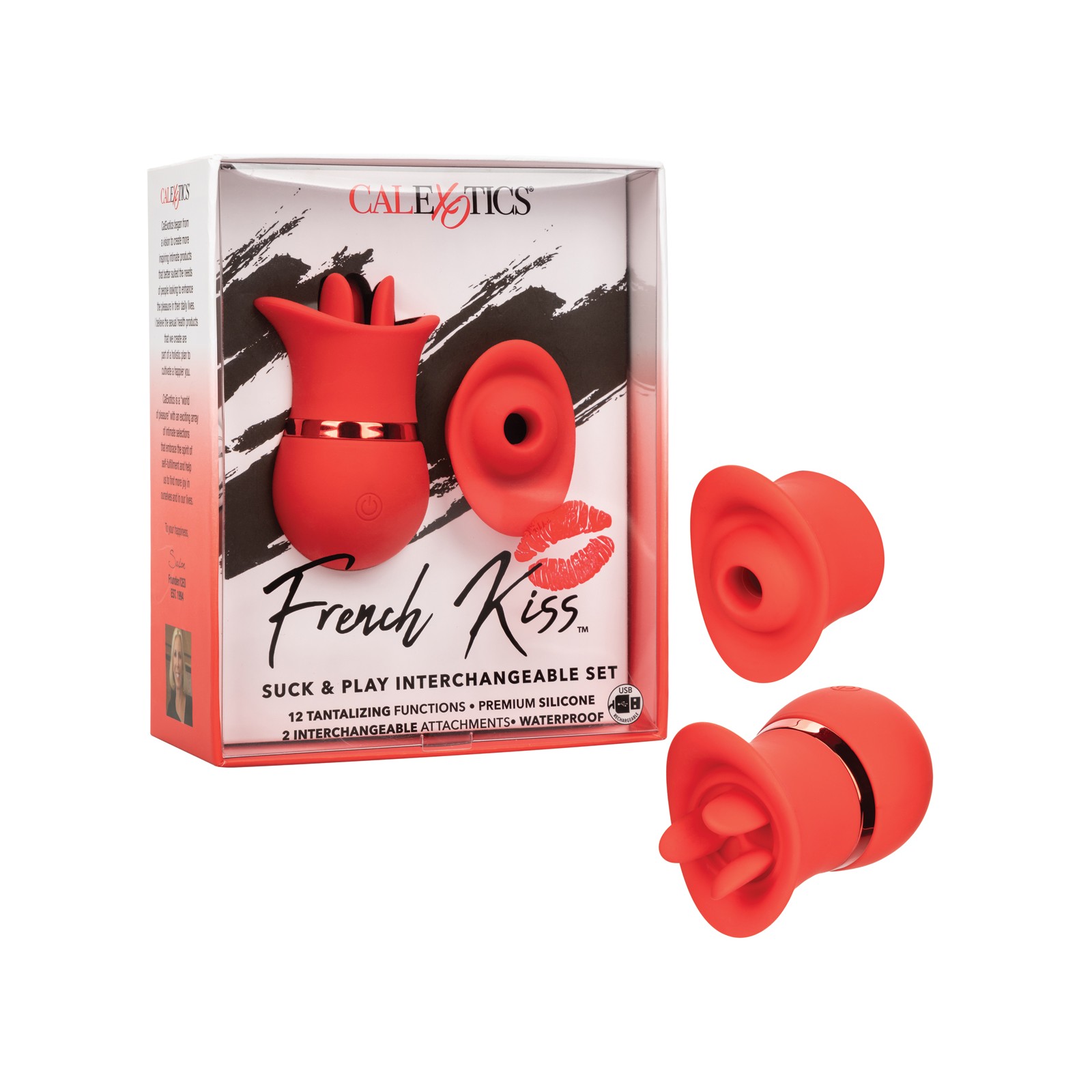 French Kiss Suck & Play Interchangeable Set - Red