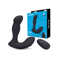 Vibrating Prostate Thumper with Remote - Black