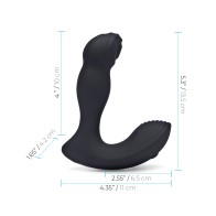 Vibrating Prostate Thumper with Remote - Black