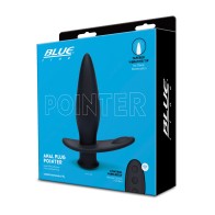 Blue Line Vibrating Anal Plug Pointer Black