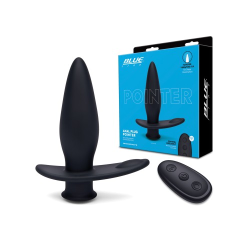 Blue Line Vibrating Anal Plug Pointer Black