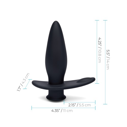 Plug Anal Vibrante Blue Line Pointer Negro