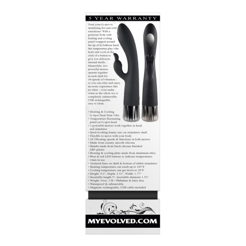 Evolved Heat Up and Chill G-Spot Rabbit - Black