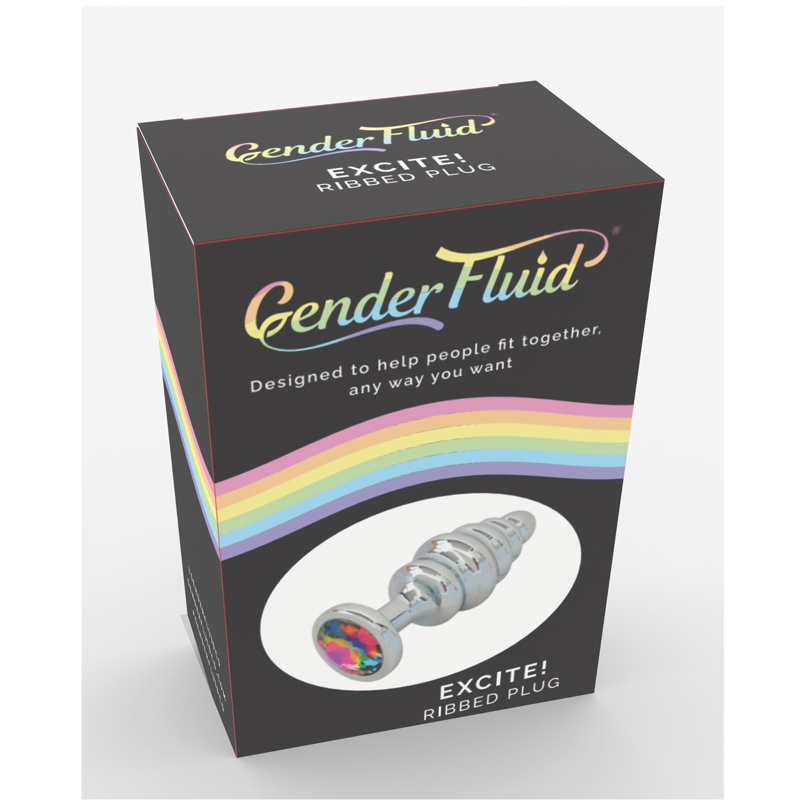 Gender Fluid Excite! Ribbed Plug - Silver